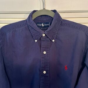 Polo Ralph Lauren Navy Cotton Button Up - Medium